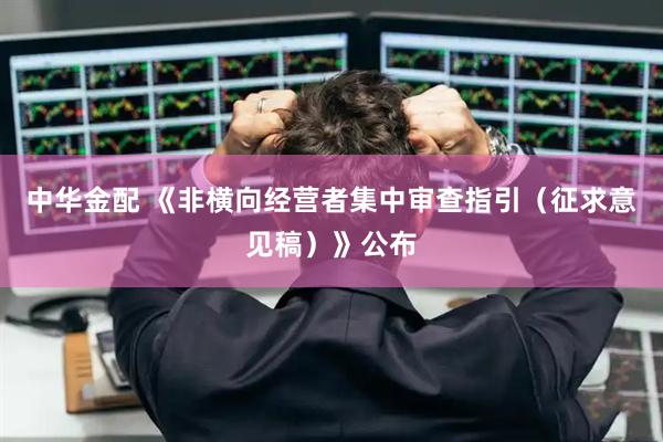 中华金配 《非横向经营者集中审查指引（征求意见稿）》公布